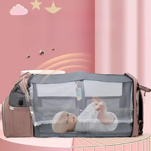 Load image into Gallery viewer, Portable Folding Crib and Large Capacity Diaper Backpack