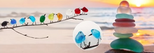 Load image into Gallery viewer, Sea Glass Birds Decor Coastal Love Notes