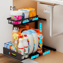 Load image into Gallery viewer, 2 Tier Slide Out Under Sink Organizer