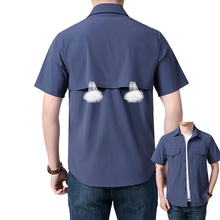 Load image into Gallery viewer, Men's Lightweight Ice Silk Short Sleeve Work Shirt