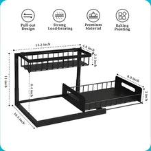 Load image into Gallery viewer, 2 Tier Slide Out Under Sink Organizer