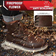 Load image into Gallery viewer, Men's Waterproof Leather Work Boots with Steel Toe