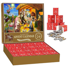 Load image into Gallery viewer, Christmas Jigsaw Advent Calendar Puzzle Blind Box 24 Parts