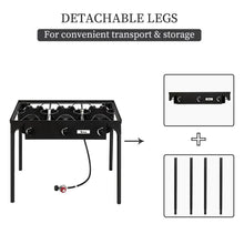 Load image into Gallery viewer, Outdoor Camping Stove Grill: Portable Propane 3-Burner Cooker (225,000 BTU)