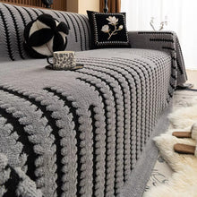 Load image into Gallery viewer, Plush Tufted Couch Cover, Symmetrical Linear Design