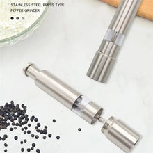 Load image into Gallery viewer, Thumb Press Stainless Steel Salt and Pepper Grinder