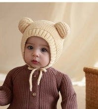 Load image into Gallery viewer, Baby Bear Knitted Hat Winter Style