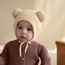 Load image into Gallery viewer, Baby Bear Knitted Hat Winter Style