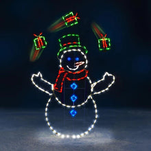 Load image into Gallery viewer, Animated Snow Globe Lamp, Playful Lighted Snowman and Penguin Scene