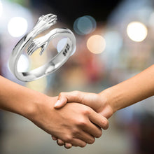 Load image into Gallery viewer, Adjustable Silver Hug Ring