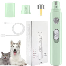 Load image into Gallery viewer, Rechargeable Electric Dog Nail Grinder with Polisher Wheel for Small and Large Pets