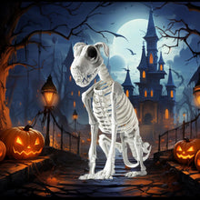 Load image into Gallery viewer, Spooky Skeleton Dog Halloween Decor Statue
