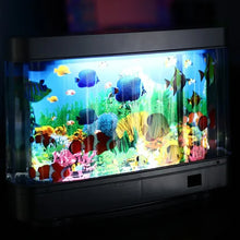 Load image into Gallery viewer, Virtual Ocean Desk Fish Tank with LED Night Light