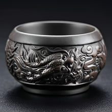 Load image into Gallery viewer, Purple Clay Dragon Relief Handmade Teapot for Traditional Tea Ceremony