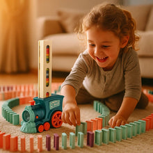 Load image into Gallery viewer, Automatic Domino Train Toy with Chain Reaction Track for Kids