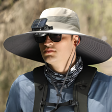 Load image into Gallery viewer, Ultimate Outdoor Sun Hat with Rechargeable LED and Wide Brim