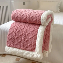 Load image into Gallery viewer, Snuggle Sherpa Blanket Reversible Brushed Fleece Throw