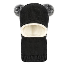Load image into Gallery viewer, Cute Kids Winter Balaclava with Double Pom Poms
