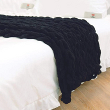 Load image into Gallery viewer, Chenille Chunky Knitted Blanket, Thick Cable Knit Throw for Couch Bed Sofa