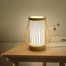 Load image into Gallery viewer, Zen-Inspired Bamboo Table Lamp for Bedroom and Living Room