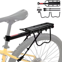 Load image into Gallery viewer, Quick-Release Aluminum Bike Rear Rack with Reflective Plate