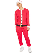 Load image into Gallery viewer, Mens Santa Claus Crew Neck Pajama Set with Pockets and Drawstring Waist
