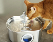 Load image into Gallery viewer, Ultra-Quiet Stainless Steel Pet Water Fountain with Triple Filtration System - 108.2oz Capacity for Cats and Dogs