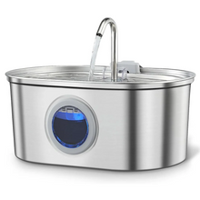 Load image into Gallery viewer, Ultra-Quiet Stainless Steel Pet Water Fountain with Triple Filtration System - 108.2oz Capacity for Cats and Dogs