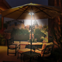 Load image into Gallery viewer, 28 LED patio umbrella light – 3 brightness modes for garden, camping & outdoor lighting
