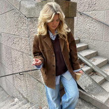 Load image into Gallery viewer, Brown Single-breasted Jacket