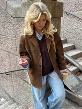 Load image into Gallery viewer, Brown Single-breasted Jacket