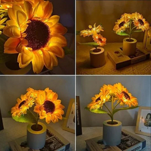 Load image into Gallery viewer, Sunflower Lamp Artificial Sunflower in Pot with LED Lights for Valentine's Day, Mother's Day and Birthday Gifts