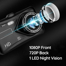 Load image into Gallery viewer, Wide Angle 1920x1080P FHD Dual Dash Cam