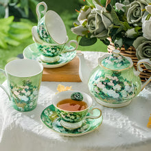 Load image into Gallery viewer, Exquisite Ceramic Tea and Coffee Set with Hand‑Painted Art and Matching Dish