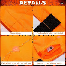 Load image into Gallery viewer, Light Up Pumpkin Halloween Treat Bag