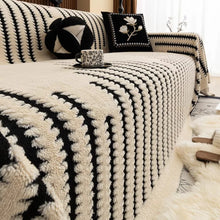 Load image into Gallery viewer, Plush Tufted Couch Cover, Symmetrical Linear Design