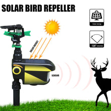 Load image into Gallery viewer, Solar Powered Motion Activated Sprinkler with 300 Degree Rotation for Garden Protection