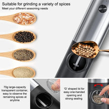 Load image into Gallery viewer, Rechargeable Automatic Electric Salt and Pepper Grinder Set
