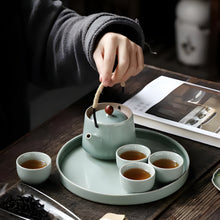 Load image into Gallery viewer, Elegant Ceramic Kung Fu Tea Set with Tray, Teapot and Cups