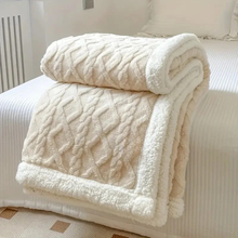 Load image into Gallery viewer, Snuggle Sherpa Blanket Reversible Brushed Fleece Throw
