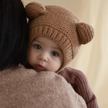 Load image into Gallery viewer, Baby Bear Knitted Hat Winter Style