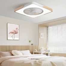 Load image into Gallery viewer, Ultra-Thin Nordic-Inspired Square Ceiling Fan Lamp