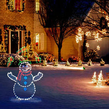 Load image into Gallery viewer, Animated Snow Globe Lamp, Playful Lighted Snowman and Penguin Scene