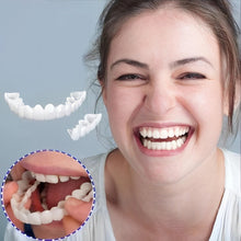 Load image into Gallery viewer, Clip On Veneer Shell with Custom Molded Silicone Strip for Upper Teeth