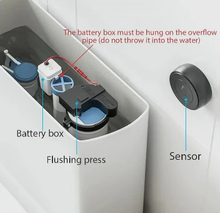 Load image into Gallery viewer, Touchless Auto-Flush Sensor Battery Powered Motion Toilet Kit