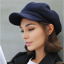 Load image into Gallery viewer, Wool Winter Newsboy Cap for Women