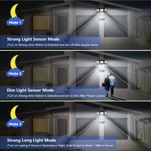 Load image into Gallery viewer, Triple Head Motion Sensor Solar Lights for Outdoor