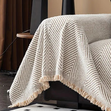 Load image into Gallery viewer, Stripe Herringbone Couch Cover, Non Slip Water Resistant Furniture Protector