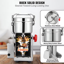Load image into Gallery viewer, Versatile Commercial-Grade Electric Grain Mill Grinder for Spices, Herbs, and Cereals