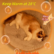 Load image into Gallery viewer, Plush Warming Heated Cat Bed